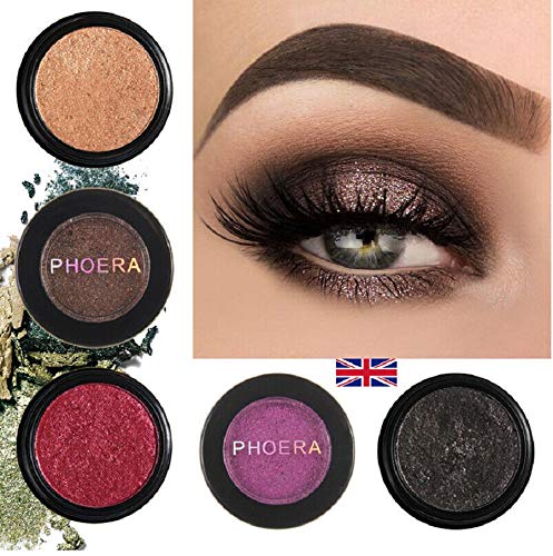 Phoera PHOERA Super Vibrant Ultra-Metallic Eyeshadow Long Lasting Waterproof Shimmer High Pigment Glitter Eye Shadow Palette Cosmetic Makeup AQUAPURITY (101 CREAM)