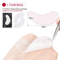 Lunamoon 50Pairs Eyelash Extension Pads Under Eye Gel Pads Lash Pads Lint Patches Under Eye Patches Eye Pads for Eyelash Extensions (BlackOR)