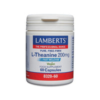 Lamberts L-Theanine Capsules – 200mg Pure L-Theanine from Green Tea – Suitable for Vegans– 60 Vegan Capsules