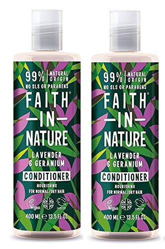 FAITH IN NATURE (2 Pack) - Faith in Nature - Lavender & Geranium Conditioner | 400ml | 2 PACK BUNDLE