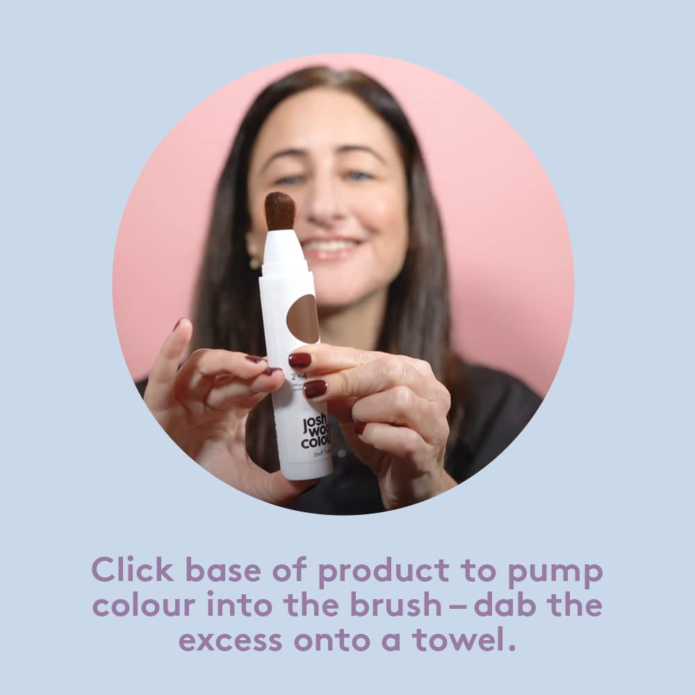 Josh Wood Colour Josh Wood Blending Brush (Dark Blonde) - Grey Root Touch Up Brush to Cover Regrowth in between Colouring - Instant Coverage - Lasts Up to 3 Washes - Vegan (20ml)