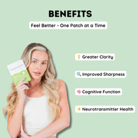 The Patch Collection® - Ultimate Focus & Clarity Patch for Improved Brain Function, Sharpness, Memory | Ginkgo Biloba, Green Tea, B-Vitamins, Magnesium | 8 Hour Focus | Vegan & Latex Free (Pack of 15)