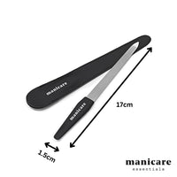 Manicare Sapphire Nail File, Long Double Sided With Coarse and Fine Grit For Shaping and Styling Natural and Artificial Nails, Ideal For Tough Nails, Long Lasting, Perfect For at Home Manicures