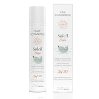 NEW - Baie Botanique Soleil Bébé - Organic Non-Toxic Mineral Baby & Children Sunscreen SPF 50 - Sunflower & Jojoba - Unscented - Natural - Vegan - No White Cast - Reef Safe - UVA/UVB - 110g