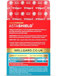 Wellgard Astashield – Highly Bioavailable 8mg Natural Astaxanthin with Vitamin D3