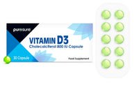 Vitamin D3 800 IU - 30 Capsules - High Potency, Easy to Swallow Pure Vitamin D Softgel Capsules - Vitamin D3 Supplements Helps Boost Health and Immune System