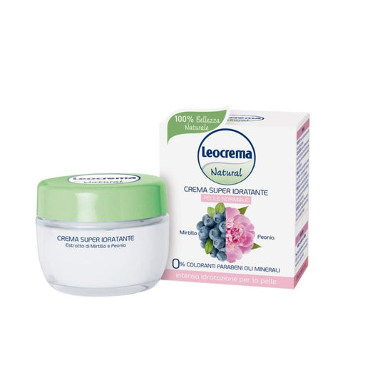 Leocrema Natural Super Moisturizing Face Cream with Blueberry and Peony 50 Ml.