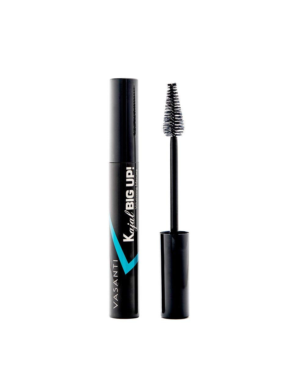 Vasanti Cosmetics Kajal Big Up! Volumizing Mascara - Black - Long-Lasting, Intense Volume, Non-Clumping, Safe for Sensitive Eyes, Will Not Flake or Dry Lashes