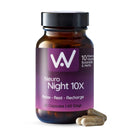 well actually WELL ACTUALLY Neuro Night 10X - Advanced Sleep Support Capsules for Adults - Non Melatonin Sleep Supplement to Relax & Unwind with Magnesium, Griffonia, Montmorency Cherry | 60 Caps