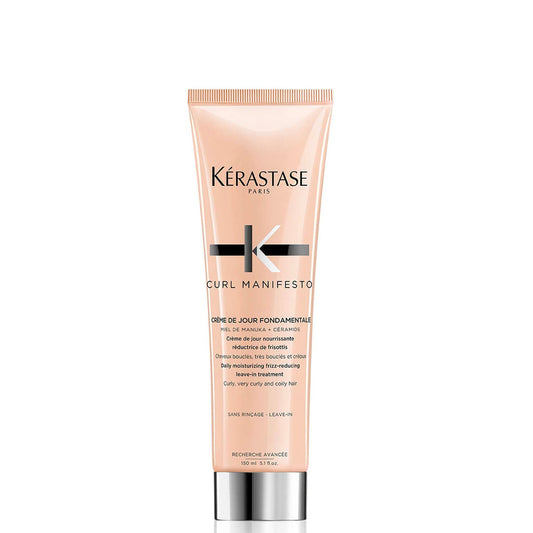 KERASTASE Kérastase Curl Manifesto, Daily Ultra-lightweight Cream Conditioning Treatment, For Curly & Coily Hair, With Manuka Honey & Ceramide, Creme de Jour Fondamentale, 150ml