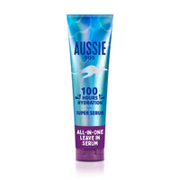 Aussie Super Serum Leave-in Conditioner Hair Serum Treatment, for Dry, Damaged Hair. 100 Hours of Hydration, Smooth, Soften, Detangle, Prevent Split Ends and Boost Shine, 160ml