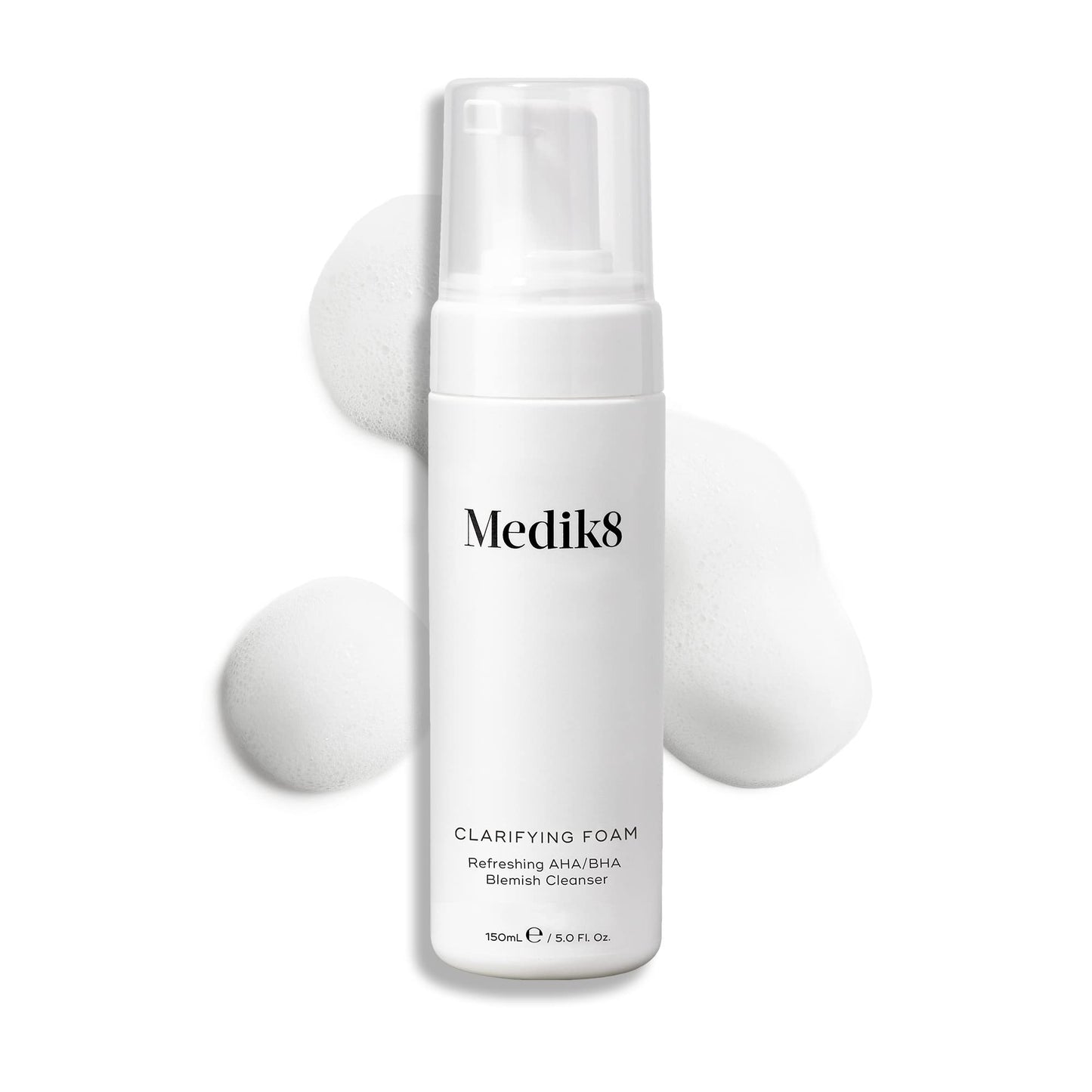 Medik8 Clarifying Foam - Exfoliating AHA/BHA Facial Cleanser - Purifying, Decongesting & Anti-Imperfection - Hydrates & Smooths - Blemish-Prone Skin