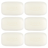 PBW INTERNATIONAL Simple Pure Soap Bars For Sensitive Skin Pack of 6 (6 x 100g) - 3 x Twin Packs