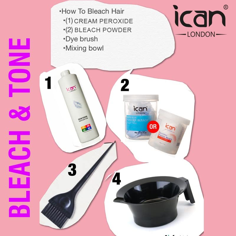 ICAN LONDON PROFESSIONAL SALON FORMULA RAPID BLUE BLEACHING POWDER 80G