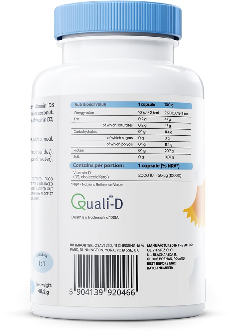 Osavi Vitamin D3, 2000IU - 120 softgels