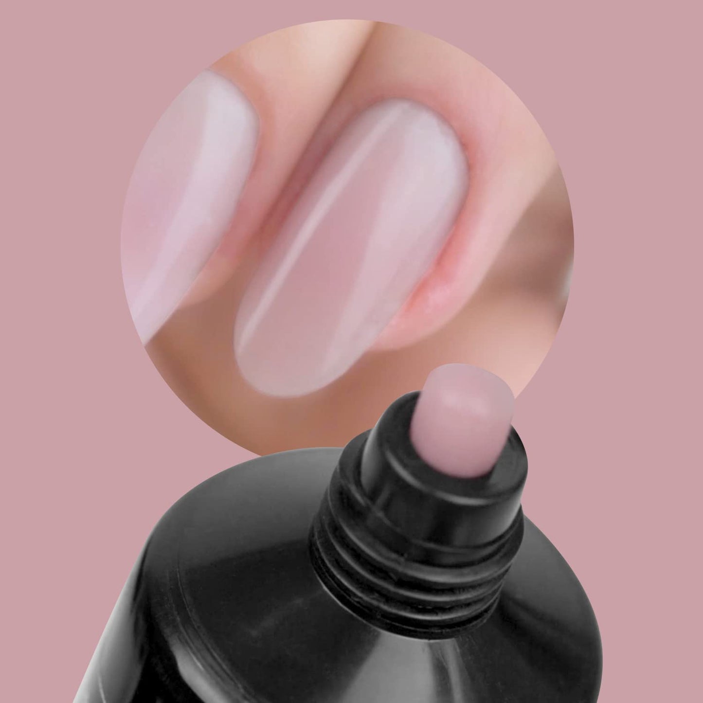 MYGEL by Mylee Magic Extender Gel – Long Lasting Wear, Natural Look, Nail Extension Gel, for Beginners & Salon Professionals, Acrylic Nail Thickening Builder Gel, Nail Art - 60 Gram Tub (Nearly Nude)