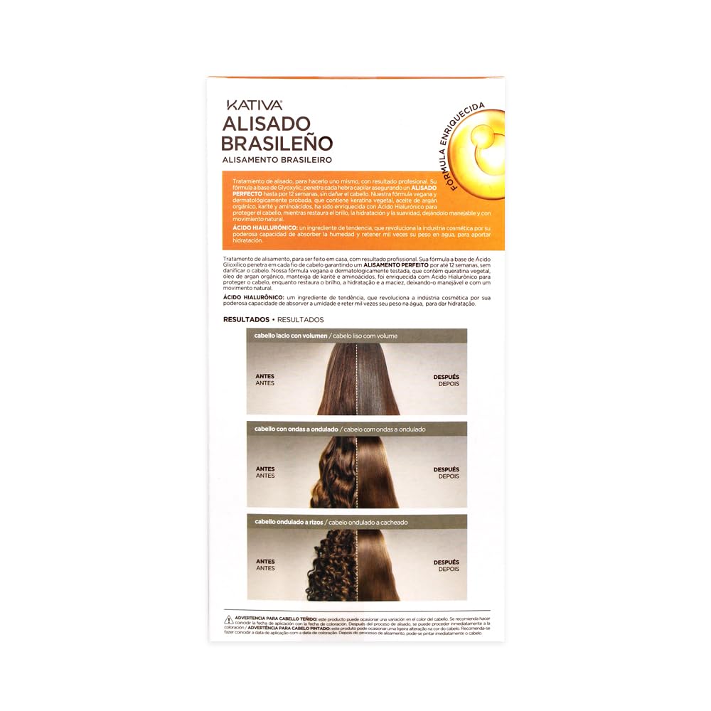 Kativa Smoothing Set Brazilian Shampoo Smoothing Professional Smoothing, Up to 12 Weeks Keratin, Pack of 5