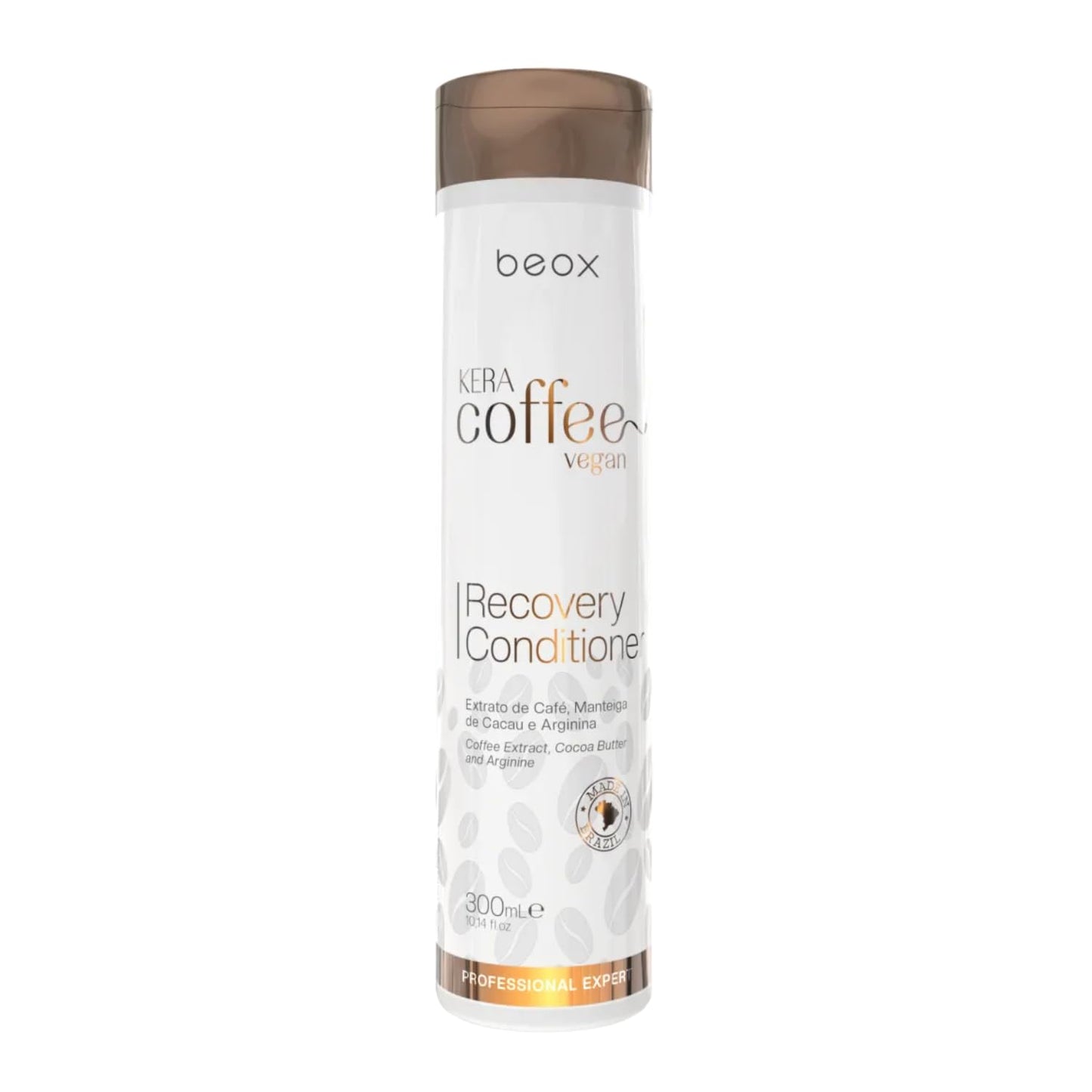 Vegan Moisturising Conditioner | Organic Coffee Extracts plus Coconut Oil and Aloe Vera | 300ml Bottle | KeraCoffee Recovery Conditioner | BEOX Professional (300ml)
