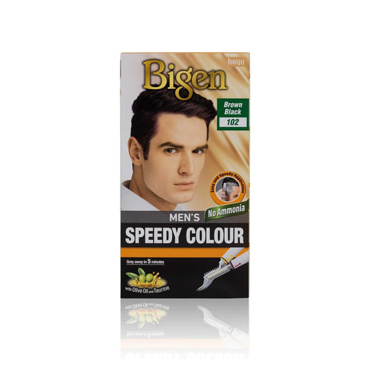 Generic Bigen Men’s Speedy Colour - 100 (Real Black), 101 (Natural Black), 102 (Brown Black), 103 (Dark Brown), 104 (Natural Brown), 105 (Medium Brown) (Pack of 2, 102 - Brown Black)