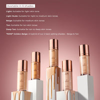 LUNA BY LISA JORDAN LUNA 3 in 1 Airbrush Primer Makeup, Highlighter and Skin Tint - Weightless and Breathable Illuminating Primer - Fine Line & Pore Minimizer - Deep tan Shade