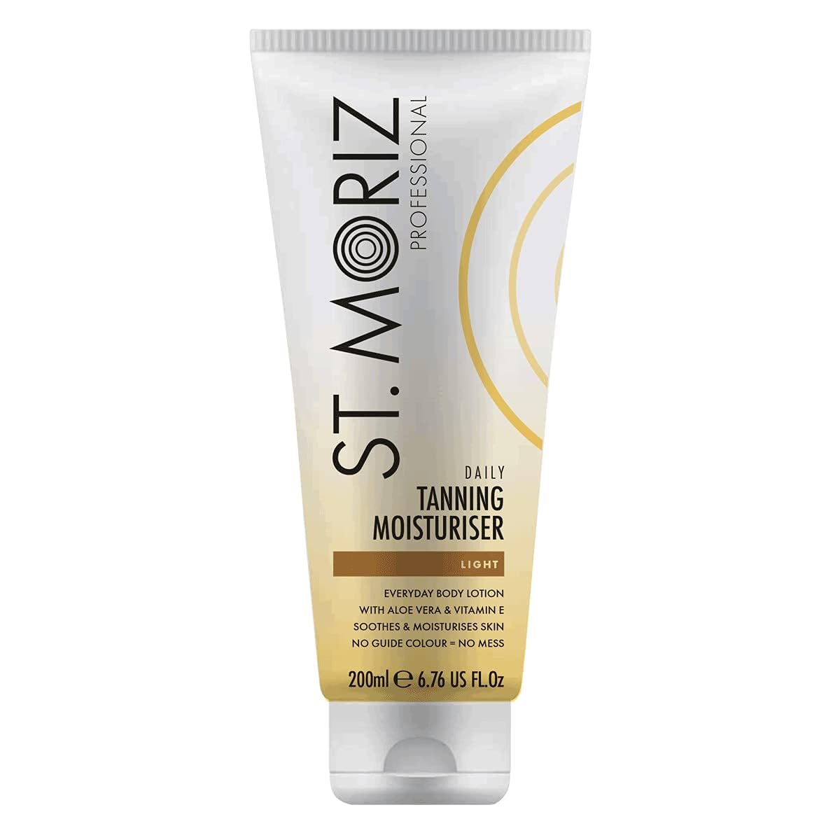 ST. MORIZ St Moriz Professional Daily Tanning Moisturiser with Aloe Vera, Vitamin E, Gradual Vegan Fake Tan, Light(200ml)