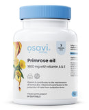 OSAVI Osavi Primrose Oil 1800 mg with Vitamin A & E – 60 Softgels | Cold–Pressed Evening Primrose Oil with GLA, Enriched with Vitamin A & E | Supports Skin Health & Cell Protection