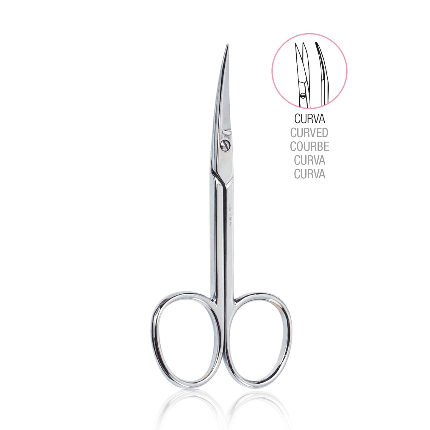 Beter CUTICLE SCISSORS curved chrome plated manicure 1 pc