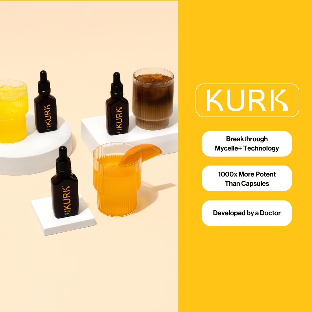 High Strength Liquid Curcumin Oil from Turmeric | Advanced Absorption Technology | 1000x More Absorbent Than Powders & Capsules | Naturally Reduce Inflammation. (Orange 95ml)