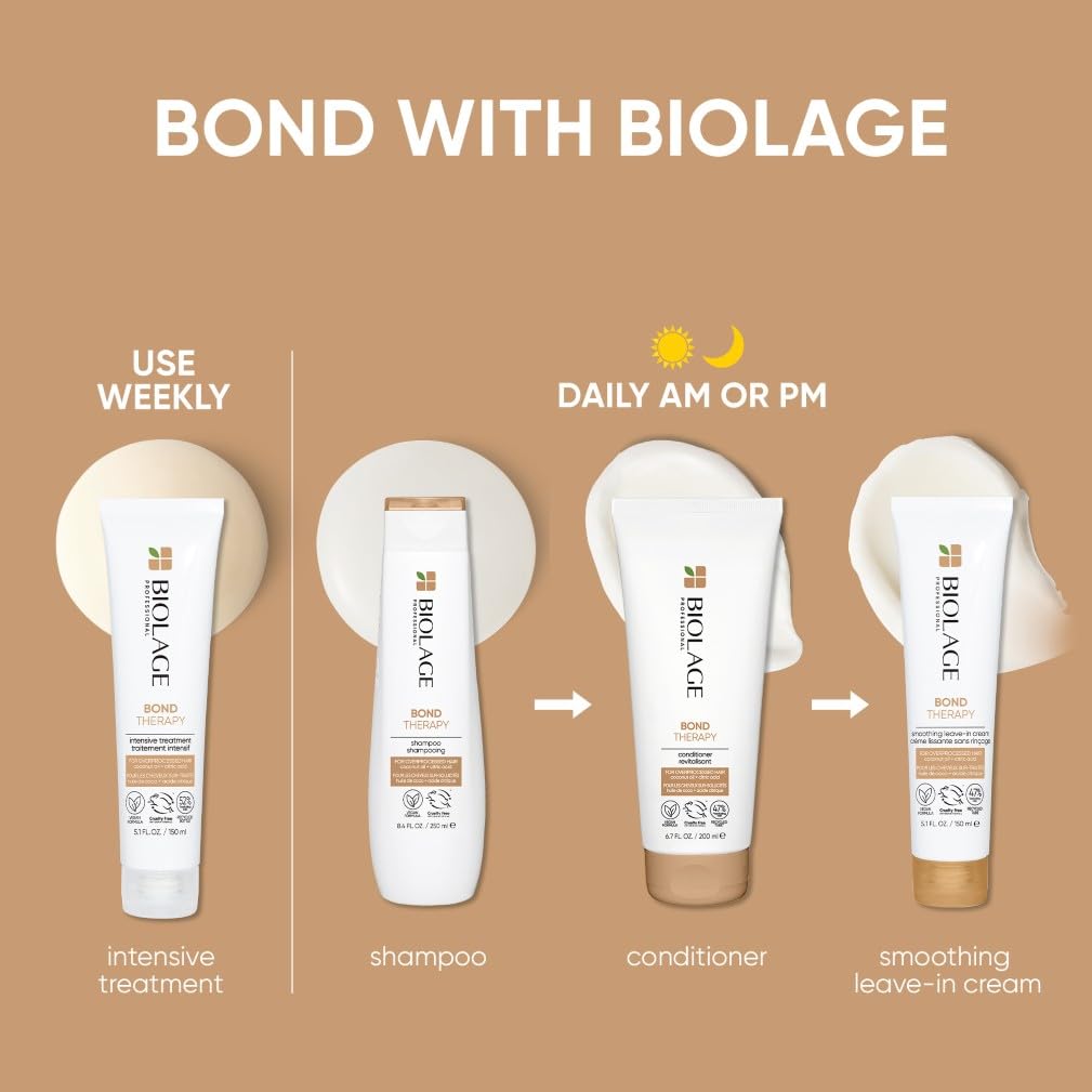 Biolage, Bond Therapy, Fortifying Conditioner, For All Hair Types, Detangles & Strengthens, Enriched with Coconut Oil & Citric Acid, 200 ml