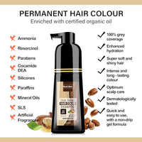 Royal Glow Hair Colour Shampoo For Men & Women | 5-Minute 200ml | Natural Ingredients | Vitamin B5 | 3-in-1 (Dark Brown)