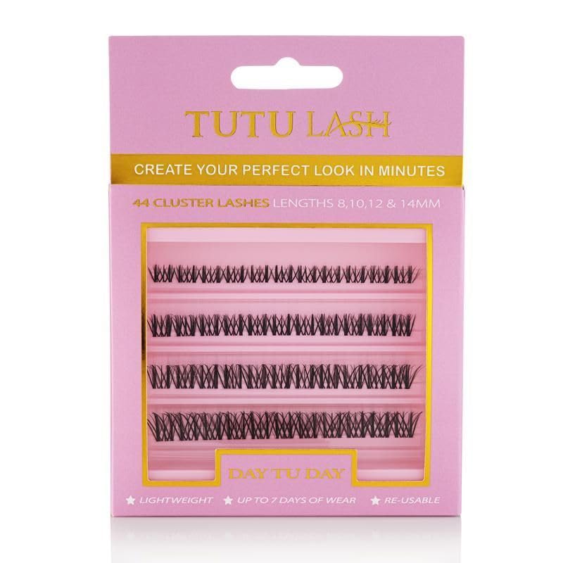 TUTU LASH Tutu Lash DIY Cluster Lashes DAY TU DAY 44 x cluster lashes self application easy to apply lashes lash cluster box re-usable vegan (Day Tu Day Cluster Lash Box)