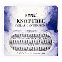 FYNE - KNOT FREE Individual Eyelashes - 240 Pcs, 12mm Long Ultra Thick, Single Pack | Individual lashes, Eyelash Extensions, Natural Look | Volume Cluster Lashes | Premium False Lash Cluster