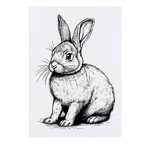 Azeeda 'Rabbit' Temporary Tattoo - Water Resistant, Skin-Safe, Non-Toxic Transfer (TO00062051)