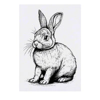 Azeeda 'Rabbit' Temporary Tattoo - Water Resistant, Skin-Safe, Non-Toxic Transfer (TO00062051)