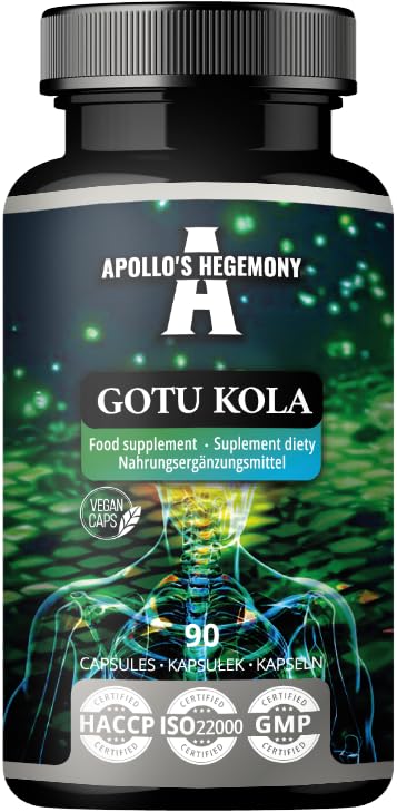 Gotu Kola (Centella asiatica Extract) 400mg, Contains 20% Asiaticosides (80mg), 90 Vegan Capsules, 3 Months Supply, Enhances Mental Clarity and Physical Adaptation, by Apollo's Hegemony