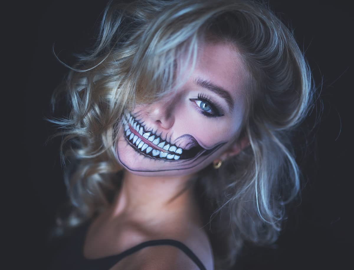 Tattoocrew 4 x Halloween Tattoos Skull Sticker for Face