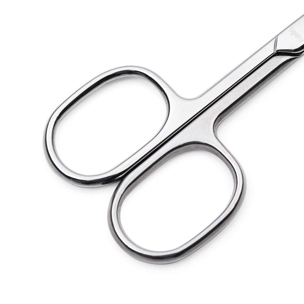 LIVINGO Premium Manicure Scissors Multi-Purpose Stainless Steel Cuticle Pedicure Beauty Grooming Kit for Nail, Toenail, Eyebrow, Eyelash, Dry Skin Curved Blade 9cm