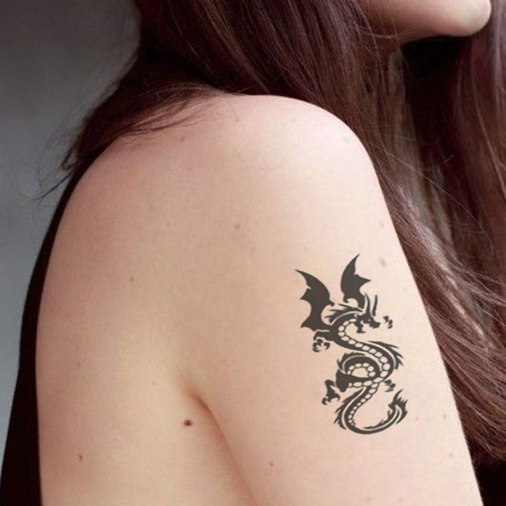 Small dragons Temporary Tattoos Stickers for kids Women Men Girls 6 Sheets, Fake dragon lovely Tattoos Paper Body Sticker Set Party Favors,waterproof and Long Lasting body tattoos by Yesallwas