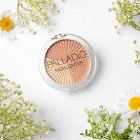 Palladio Sunkissed Highlighter, Creamy Soft Makeup Powder, Radiant Shades, Sculpts and Defines Facial Glow, Highlights, Achieves a Luminous Natural Glow, Long Lasting (Soulmate)