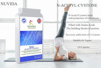 NUVIDA NATURAL HEALTH N-Acetyl-Cysteine 600mg - 120 NAC Capsules - Vegan and Vegetarian Friendly Amino Acid NAC Supplement 600mg- Allergen Free Capsules