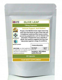 Your Best Supplement Olive Leaf Capsules 750mg High Strength Supplement Oleuropein 30