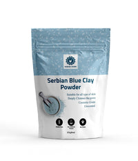 Hebhac Herbs Serbian Blue Clay Powder 227 g for Facial Masks, Creams, Skin Tightening, Body Wraps,Scrubs, and Soap Making.
