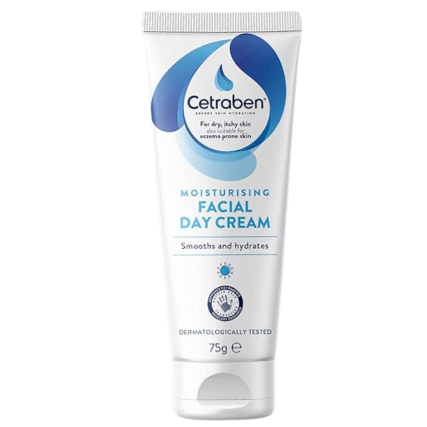 Cetraben Moisturising Facial Day Cream, For Dry, Sensitive & Eczema-Prone Skin, Soothes & Hydrates, Lightweight Formula, Suitable for Everyday Use, Dermatologically Tested, Face Cream, 1 x 75g