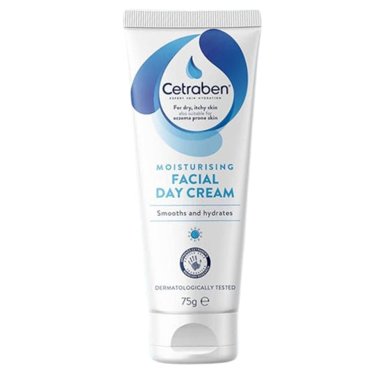 Cetraben Moisturising Facial Day Cream, For Dry, Sensitive & Eczema-Prone Skin, Soothes & Hydrates, Lightweight Formula, Suitable for Everyday Use, Dermatologically Tested, Face Cream, 1 x 75g