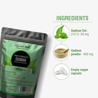 Oils and Herbs Adding Health to Life Super Strength Gudmar Capsules 1900MG – Gymnema Sylvestre Supplement – No Fillers or Binders – Made in UK – Vegan – 60 Capsules – Blood Sugar Support
