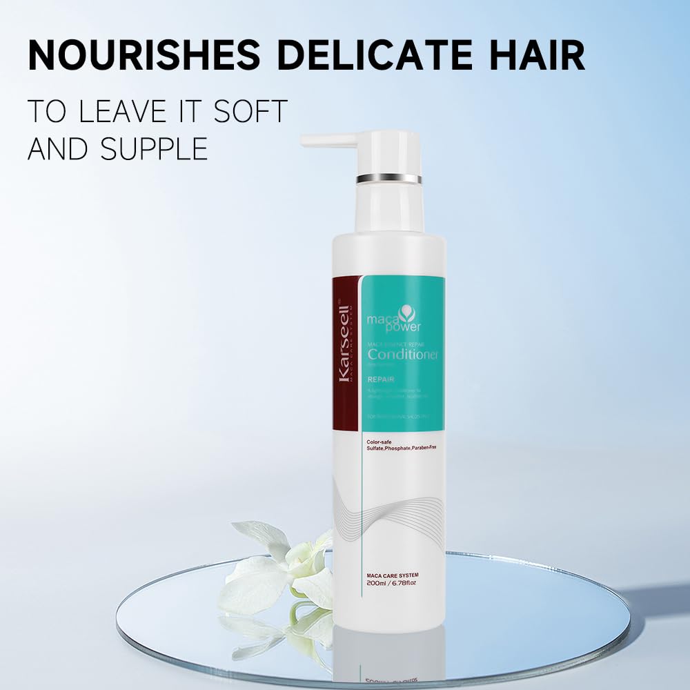 Karseell Maca Power Repair Hair Conditioner Argan Oil Collagen Hair Mask Essence for Dry Damaged Hair All Hair Types 200ml 6.78 fl.oz