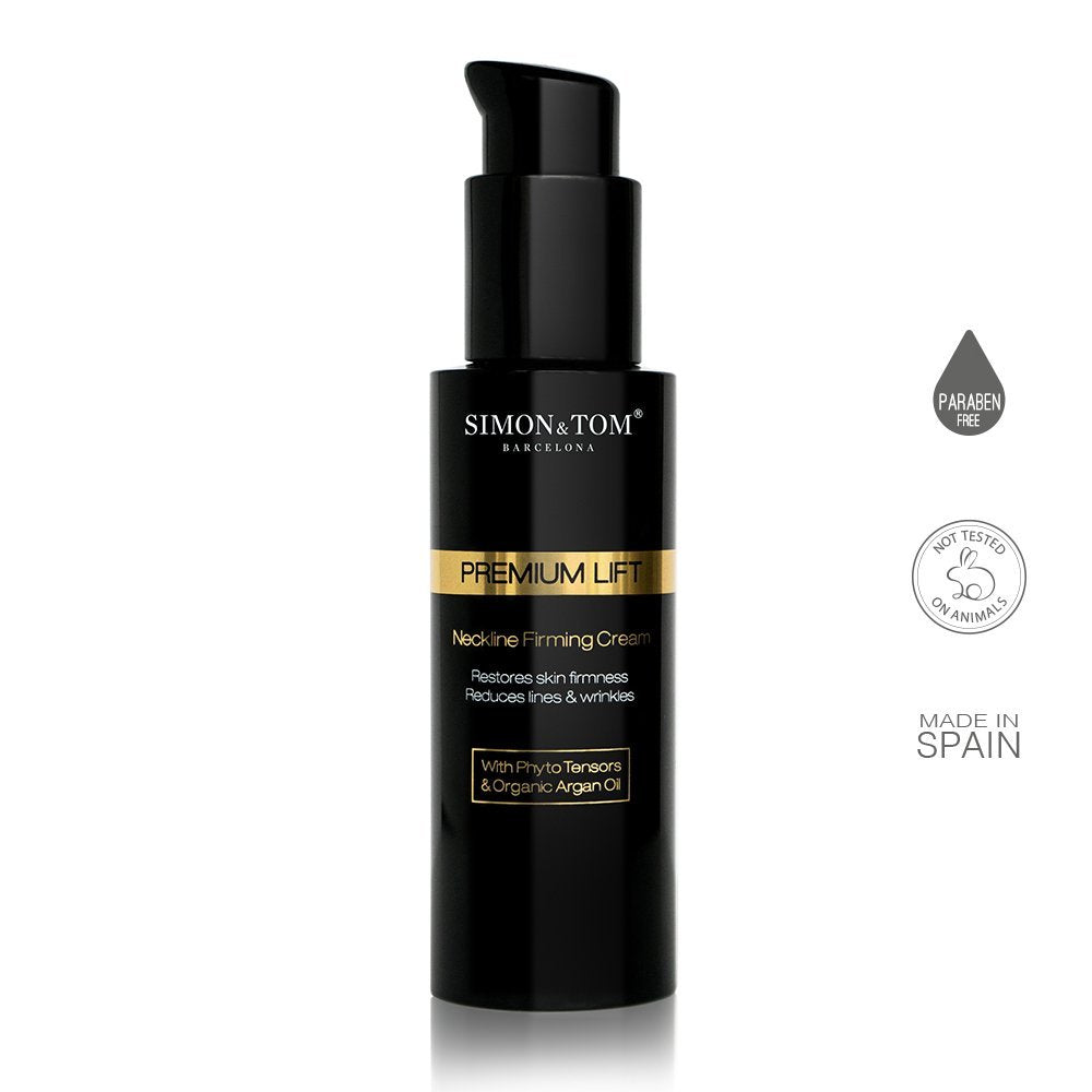 Simon & Tom Simon&Tom Premium Lift Neck Firming Cream Double Chin Reducer Cream | Restores Skin Firmness Anti-Aging Neck Cream | Bio Argan Oil, 100ml