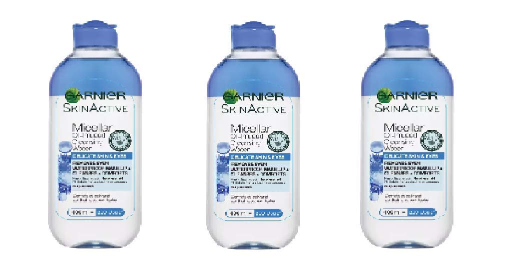 Garnier Skin Active Micellar Cleansing Water in Oil Delicate Skin & Eyes 3x400ml