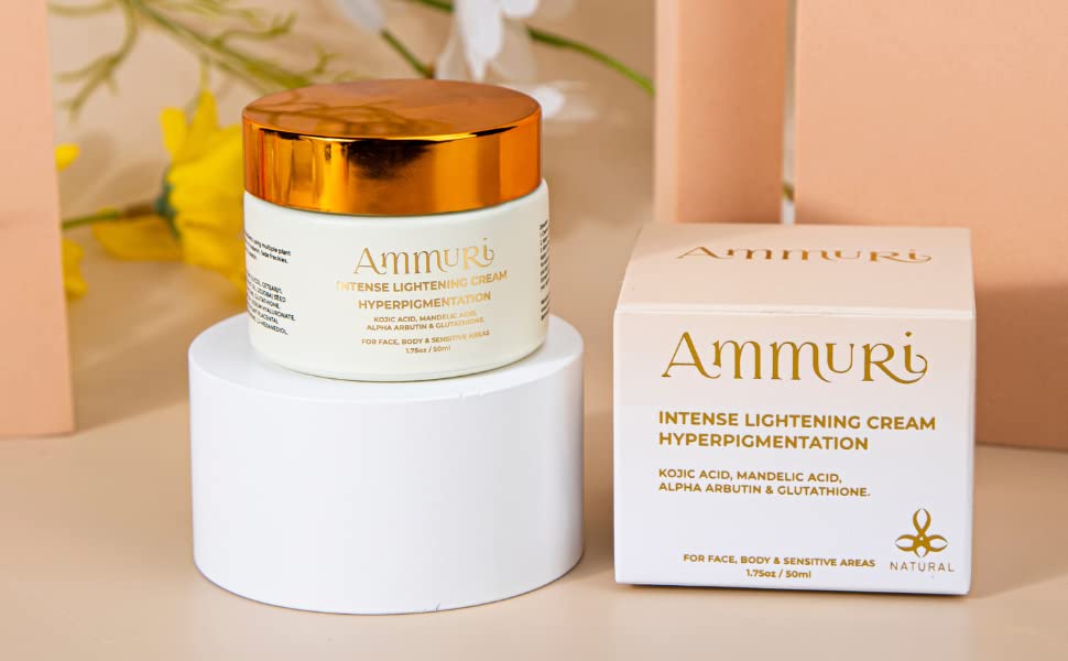 Ammuri Skin Whitening Cream - Anti-Aging Moisturizer for Face and Body - Targets Dark Spots, Hyperpigmentation, and Wrinkles - Whitens and Brightens Skin