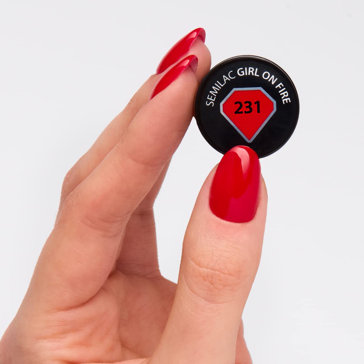 Semilac SEMILAC Gel Nail Polish 231 Girl On Fire - Full Coverage Gel Polish - Soak Off Easy To Use LED/UV Nail Lamp - Long Lasting Manicure and Pedicure up to 3 weeks